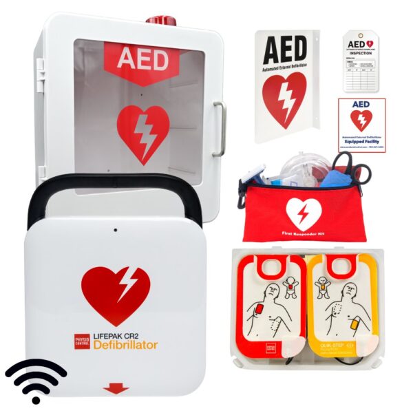 LIFEPAK CR2 Complete School AED Package Wi-Fi Connected