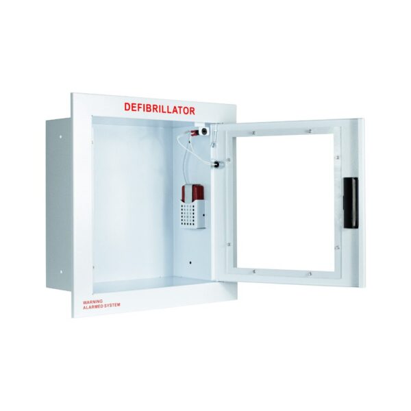 Fully Recessed Large AED Cabinet with Window and Alarm - Image 2