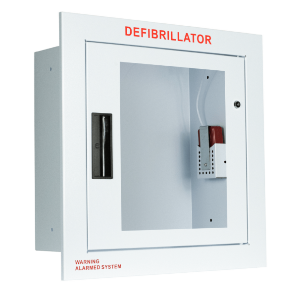 Large Fully-Recessed AED Cabinet with Strobe Alarm