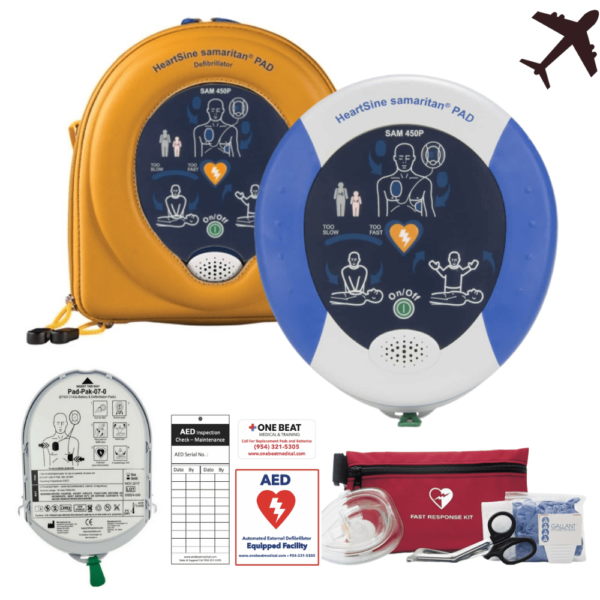 HeartSine Samaritan PAD 450P AED Aviation TSO With Case